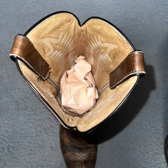 Vintage Abilene Womens Size 11 Brown Leather Western Cowboy Boots - Picture 12 of 14